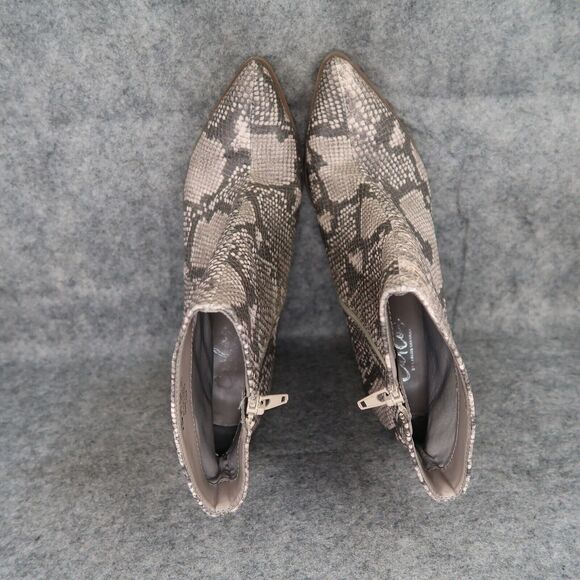 Carlos Santana Shoes Womens 8.5 Booties Fashion Block Heel Snake Print Point Toe - Picture 7 of 13